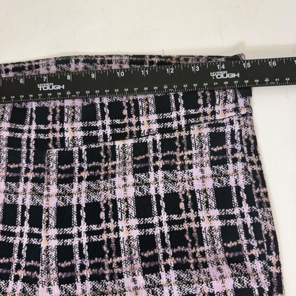Preswick Moore Glen Plaid Pants Size M Pull On Lavender Ankle Stretch Casual Chi - Picture 9 of 13